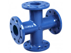 All flanged cross TT PN 10/16 ductile